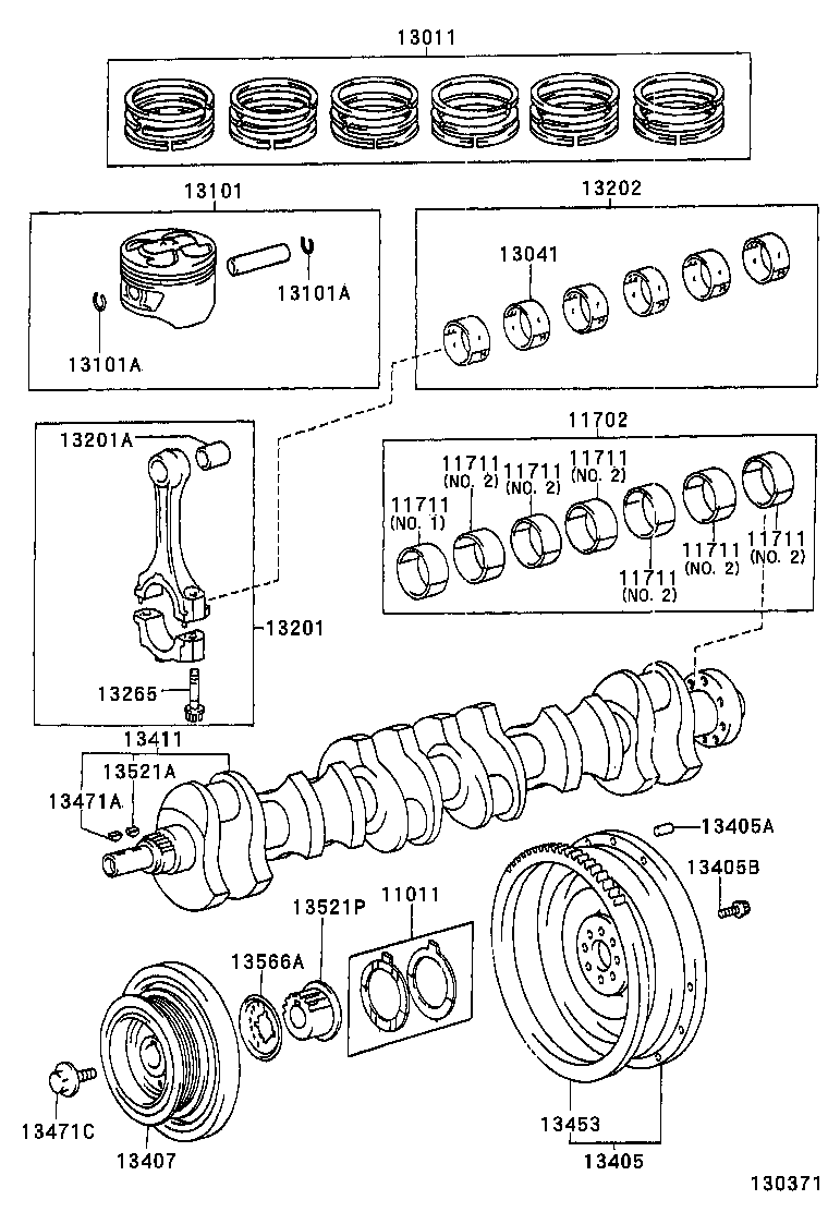 13101-46110 PISTON SUB-ASSY, W/PIN product image