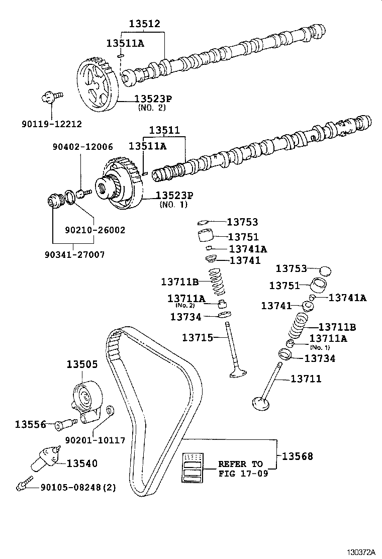 13503-46010 IDLER SUB-ASSY, TIMING BELT, NO.2 product image