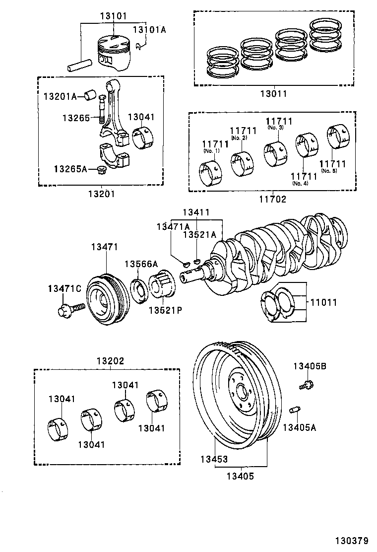 11701-62022 BEARING, CRANKSHAFT product image