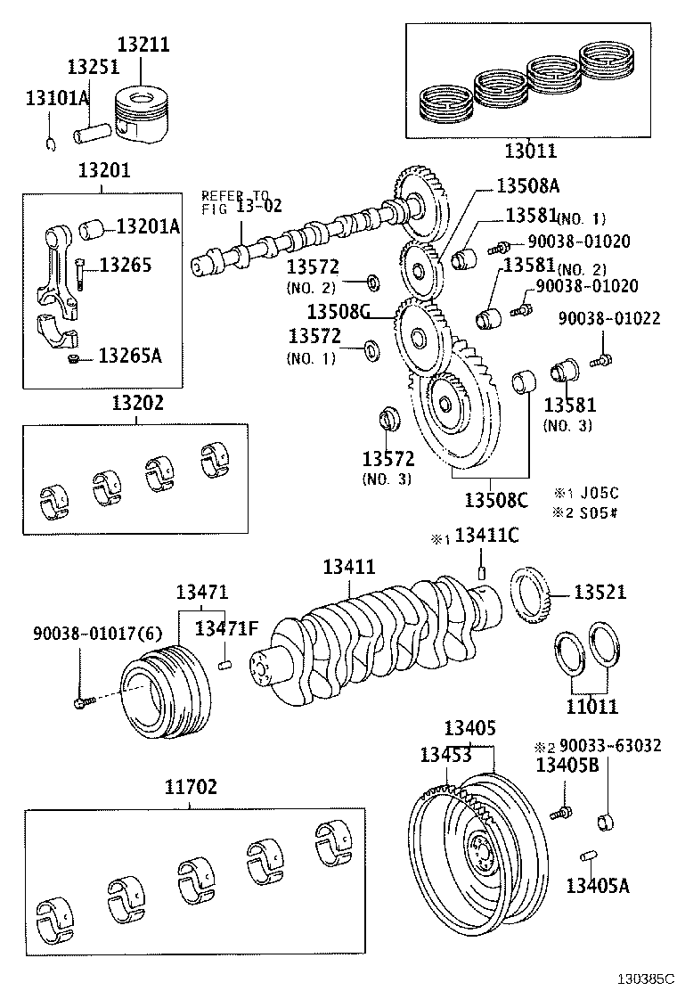 11013-89102 WASHER SET, CRANKSHAFT THRUST product image