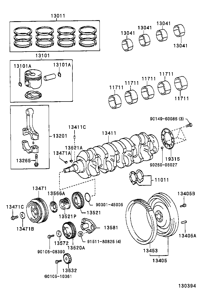 13408-27020 PULLEY, CRANKSHAFT product image