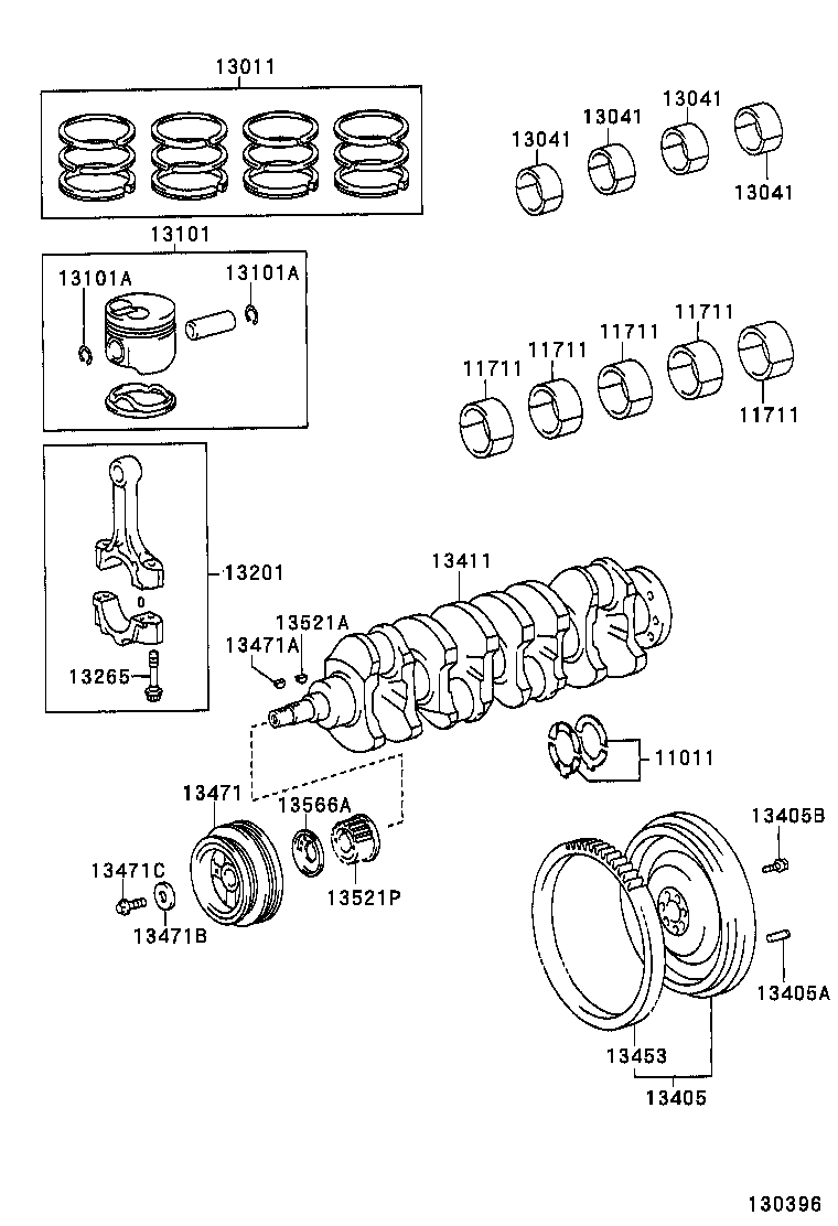 13011-28102 RING SET, PISTON product image