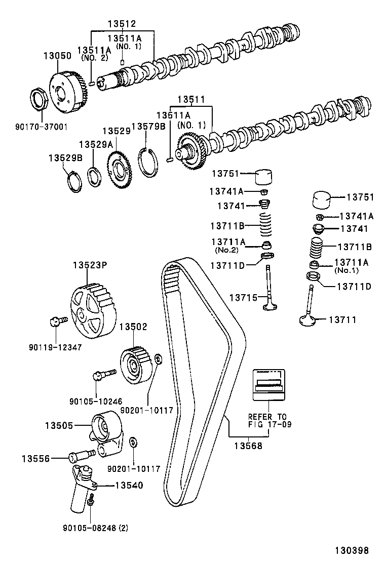 13503-46020 IDLER SUB-ASSY, TIMING BELT, NO.2 product image
