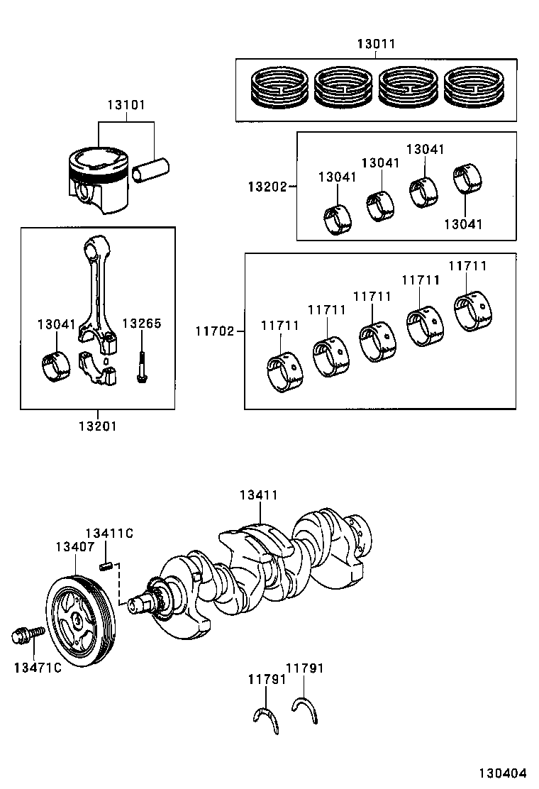 13011-22160 RING SET, PISTON product image