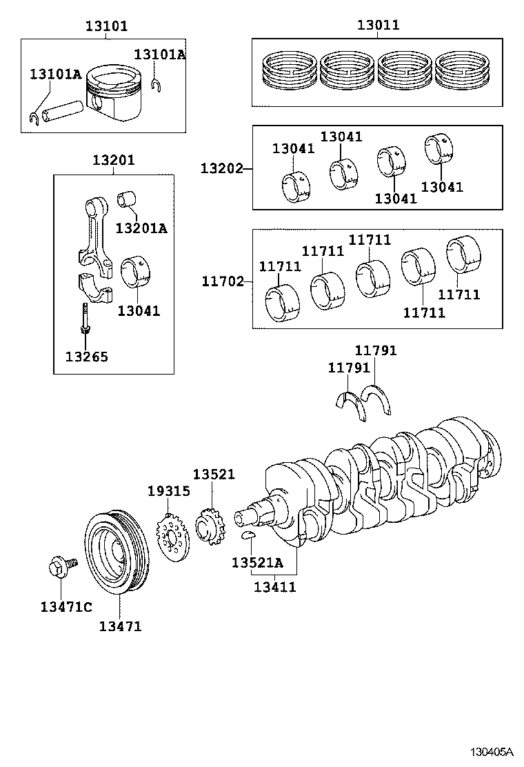 13011-22160 RING SET, PISTON product image