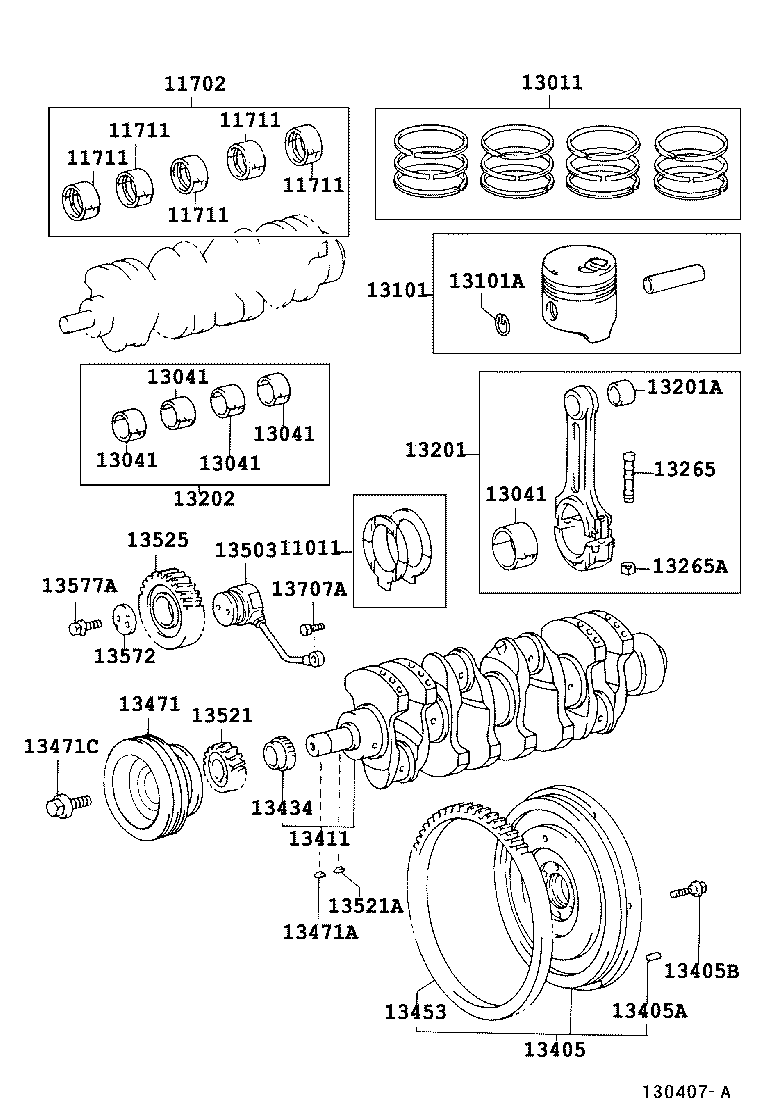 13103-17030 PISTON SUB-ASSY, W/PIN product image