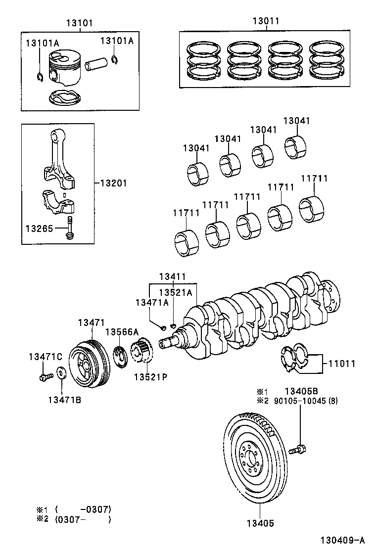 13450-27022 FLYWHEEL SUB-ASSY product image