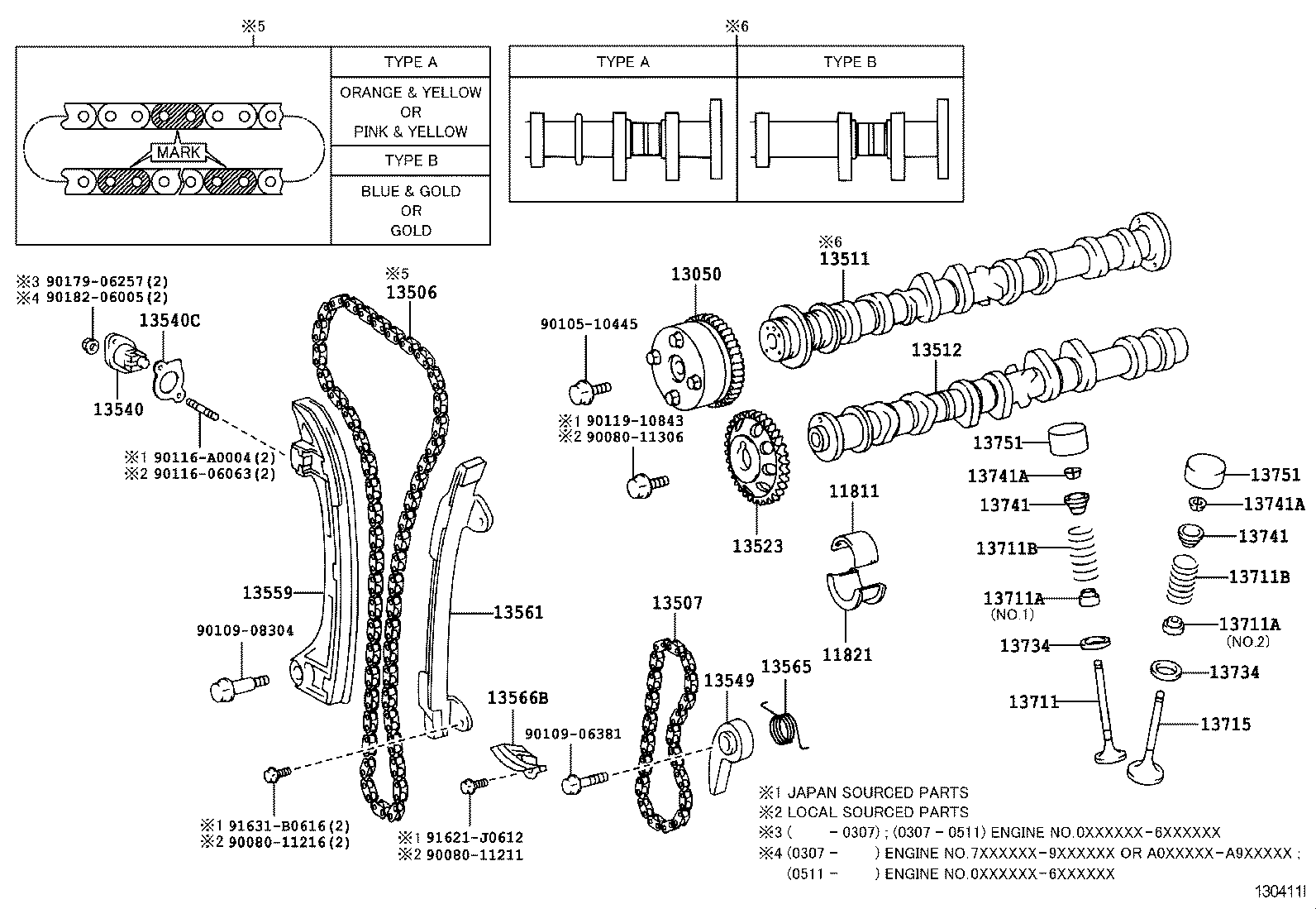 Toyota 13050-28011 GEAR ASSY, CAMSHAFT TIMING