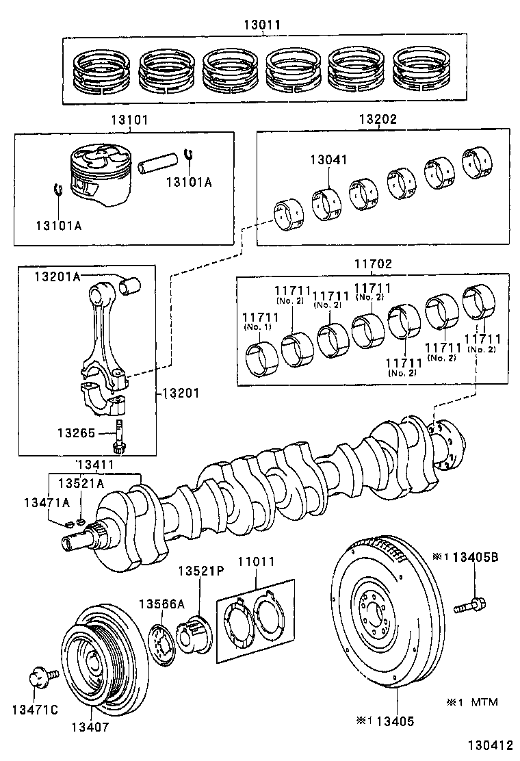 13450-0W020 FLYWHEEL SUB-ASSY product image