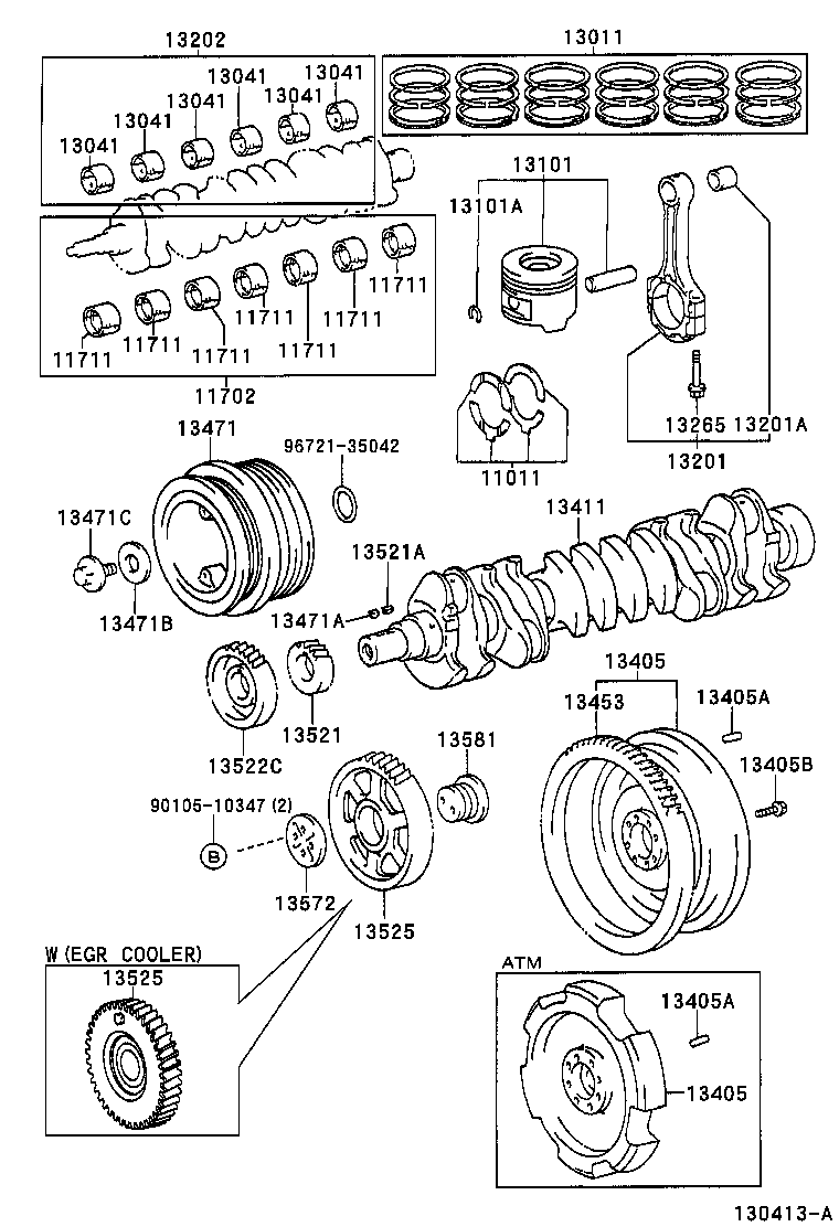 13013-50150 RING SET, PISTON product image