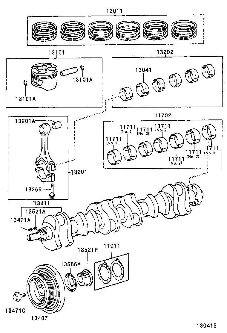 13201-79435 ROD SUB-ASSY, CONNECTING product image
