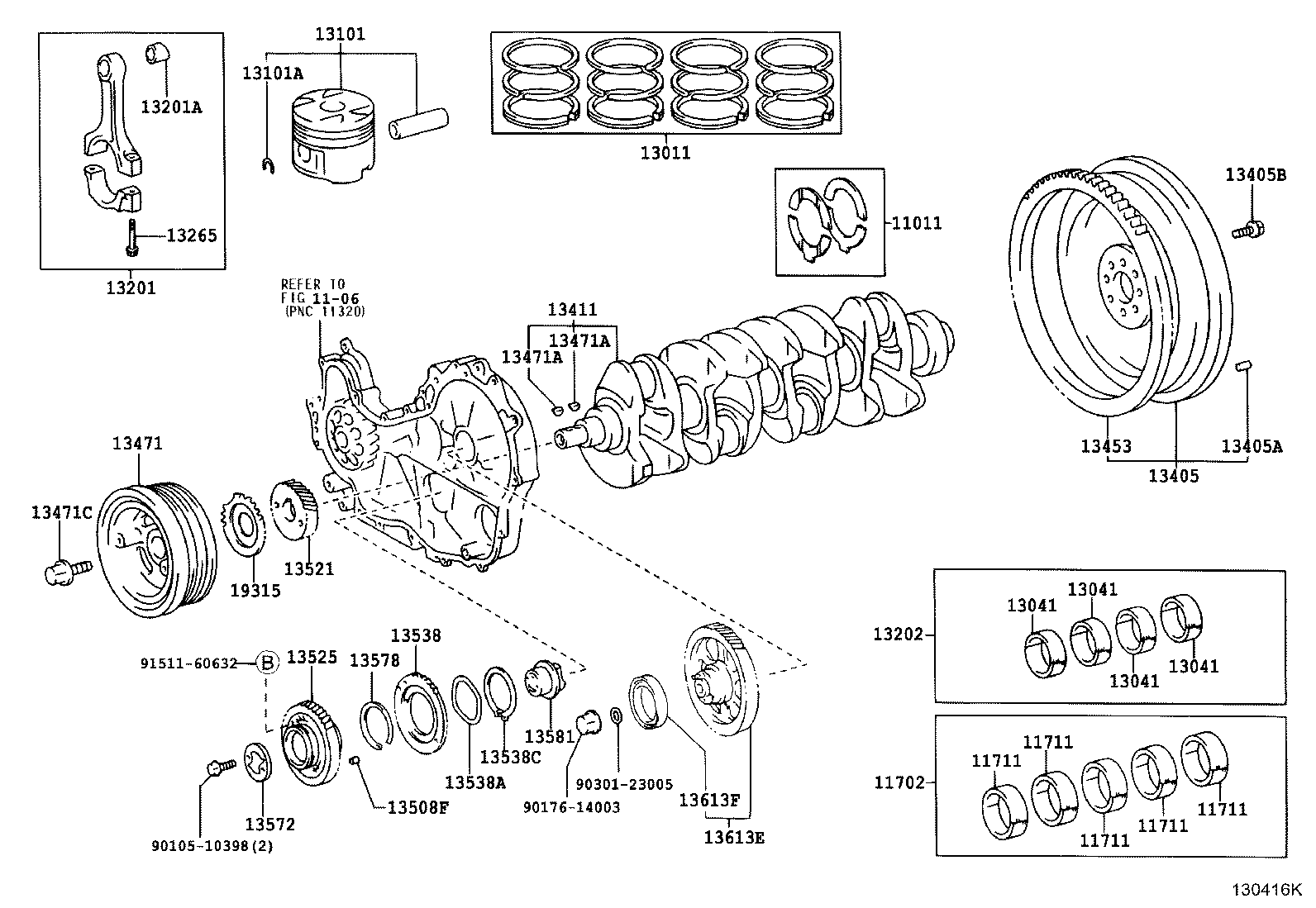 13103-54140 PISTON SUB-ASSY, W/PIN product image