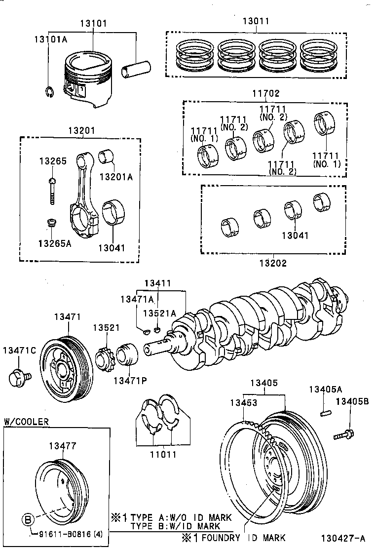 88451-95J00 PULLEY, CRANKSHAFT, NO.2 product image