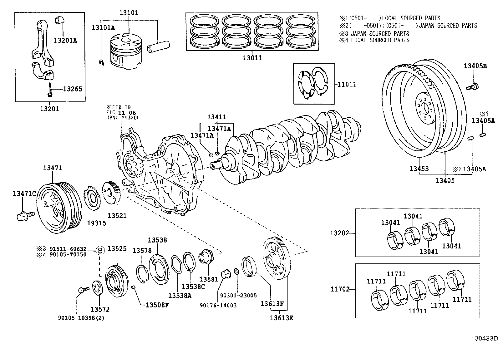 11011-0L010 WASHER SET, CRANKSHAFT THRUST product image