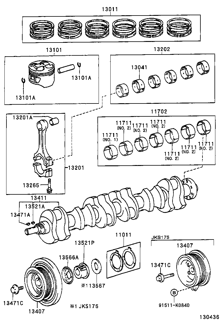 90119-18005 BOLT(FOR CRANKSHAFT PULLEY SET) product image