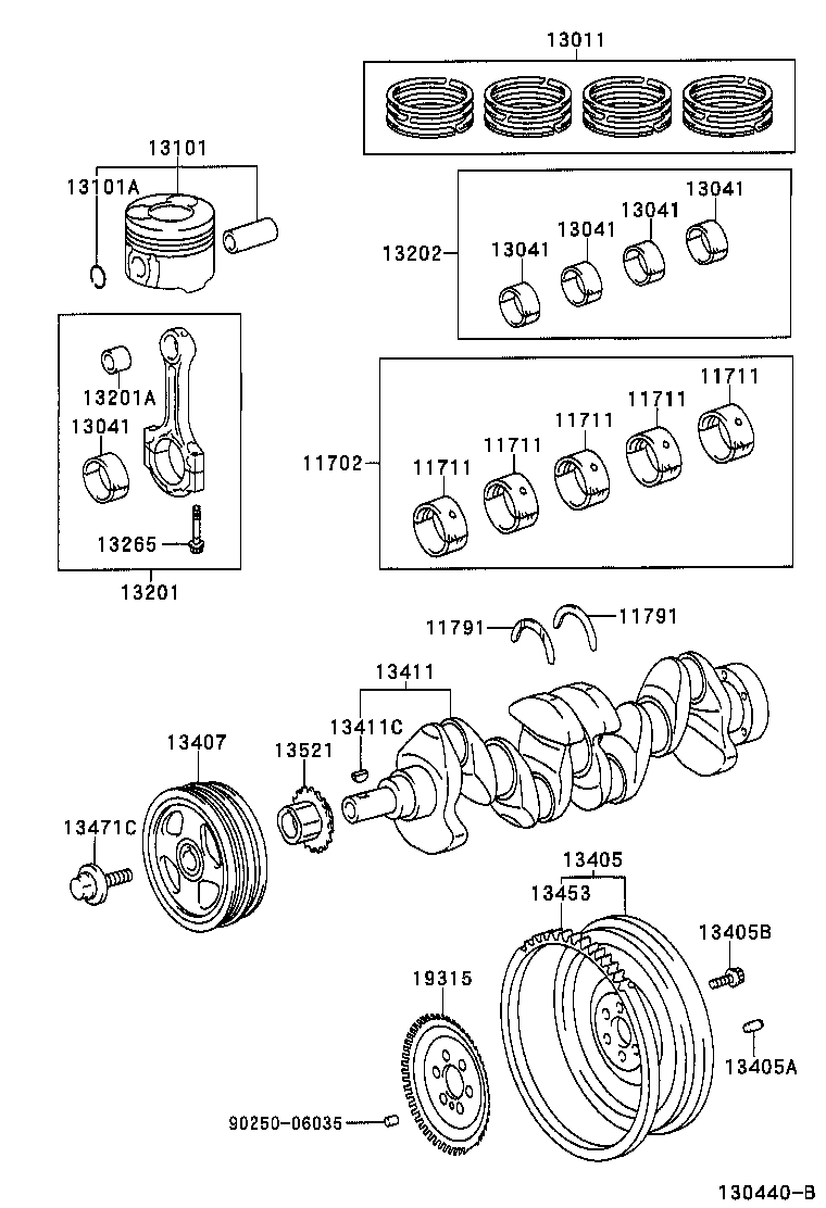 13101-21080 PISTON SUB-ASSY, W/PIN product image