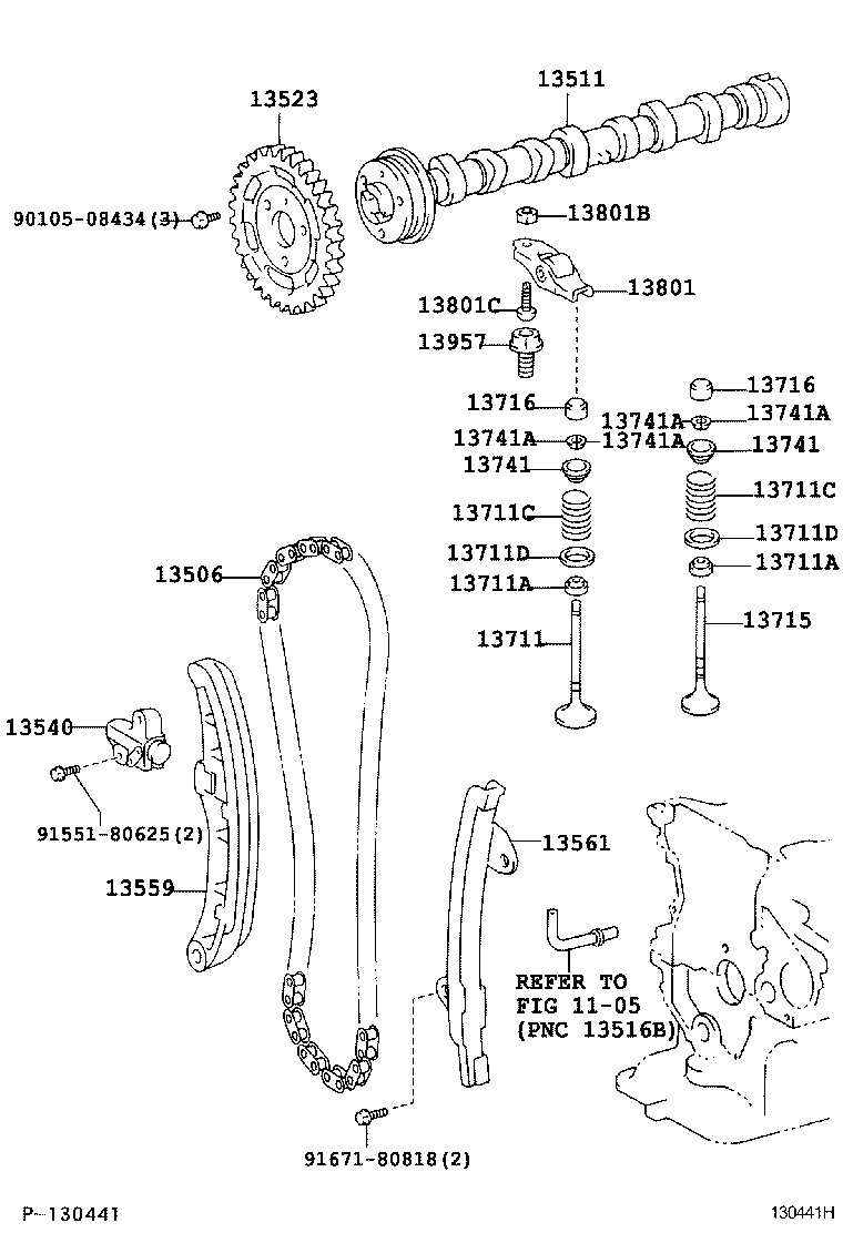 13520-23010 SPROCKET ASSY, CAMSHAFT TIMING product image