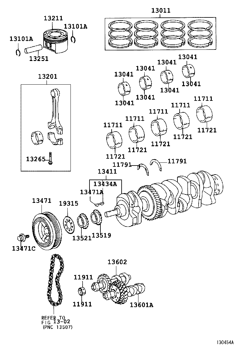 Toyota 13041-20010 BEARING, CONNECTING ROD