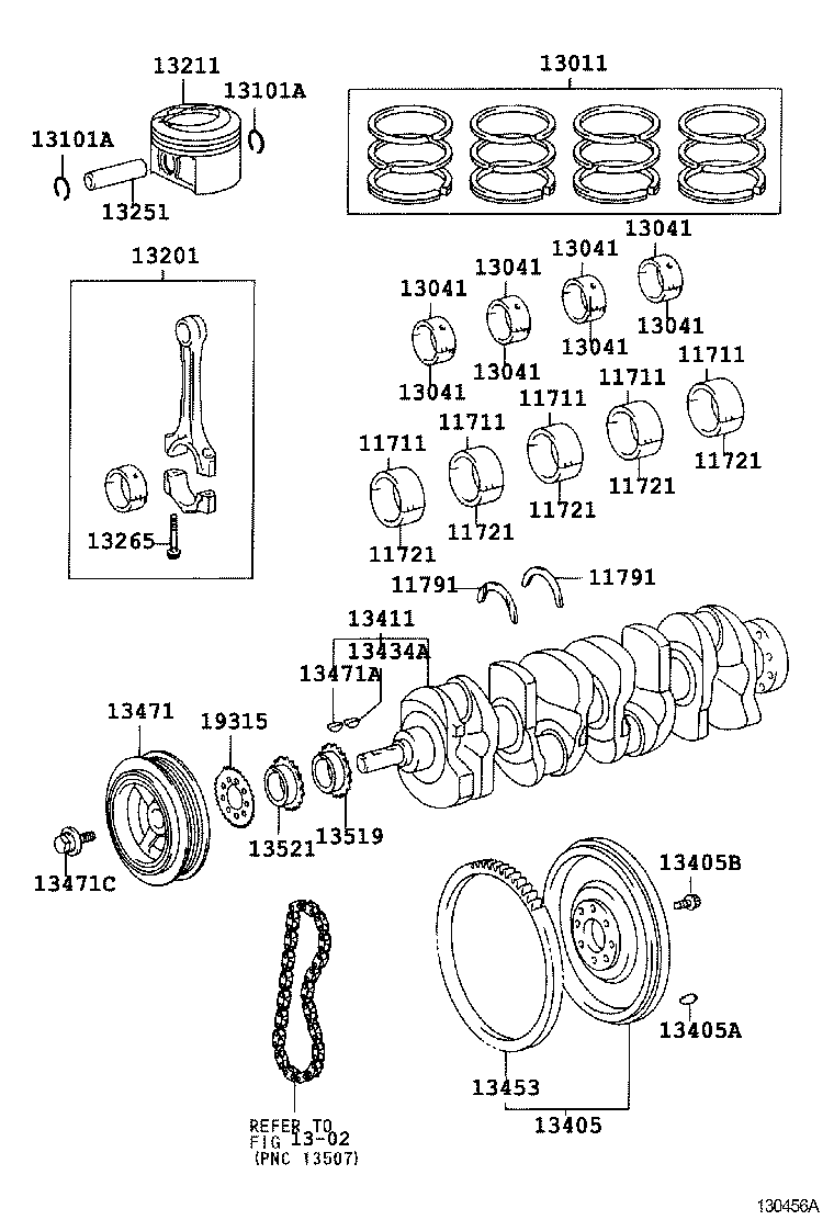 13011-28102 RING SET, PISTON product image