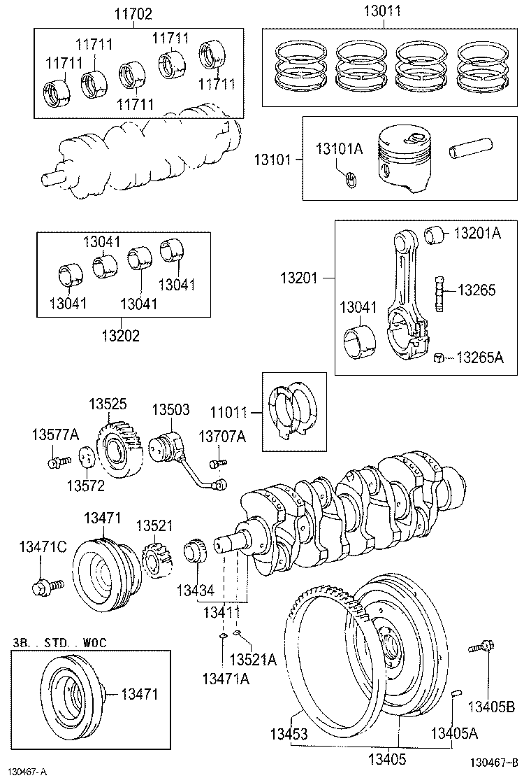 88451-36130 PULLEY, CRANKSHAFT, NO.2 product image