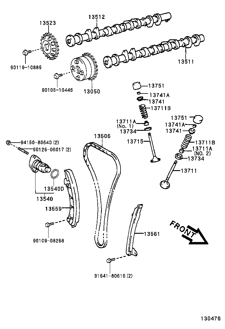 13501-22040 CAMSHAFT product image