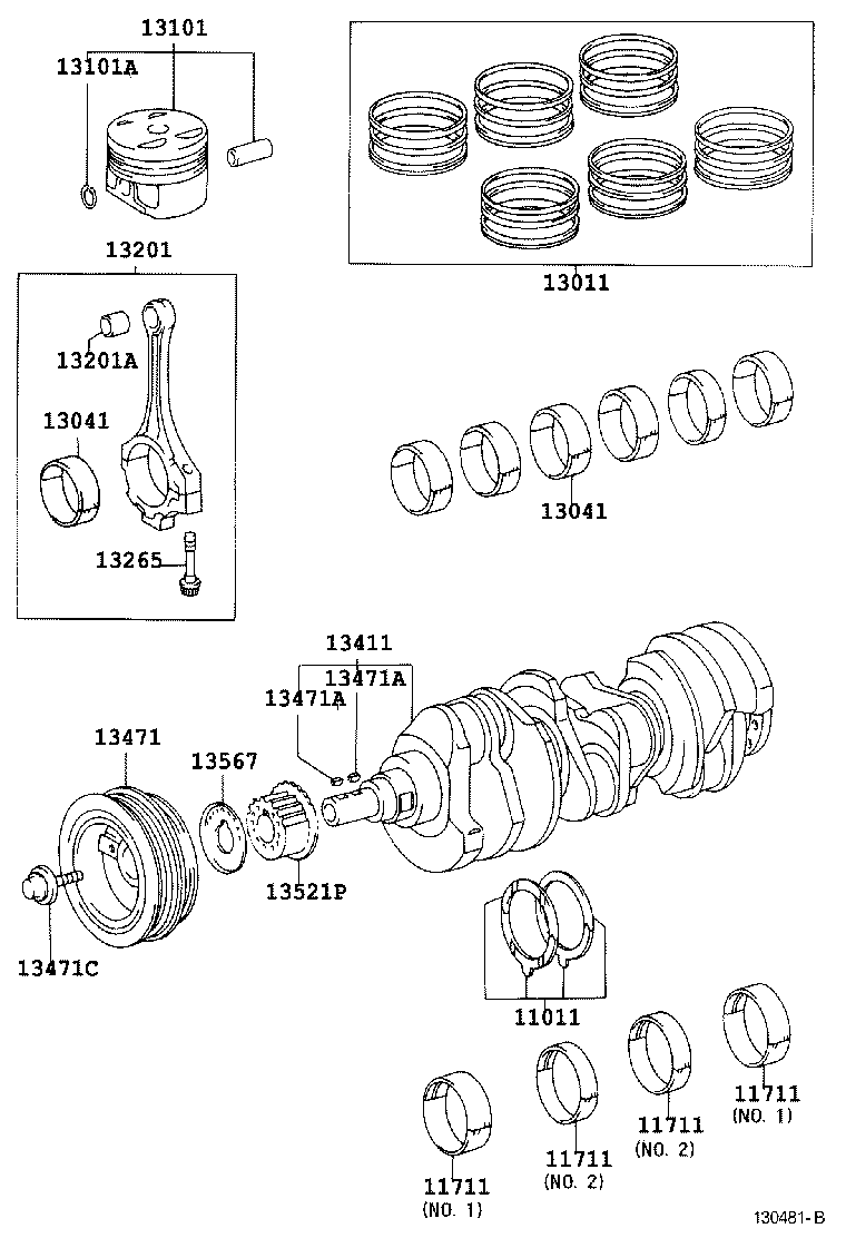 13201-09190 ROD SUB-ASSY, CONNECTING product image
