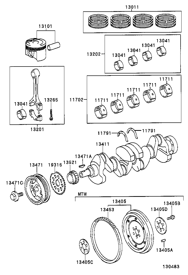 13101-0N021 PISTON SUB-ASSY, W/PIN product image