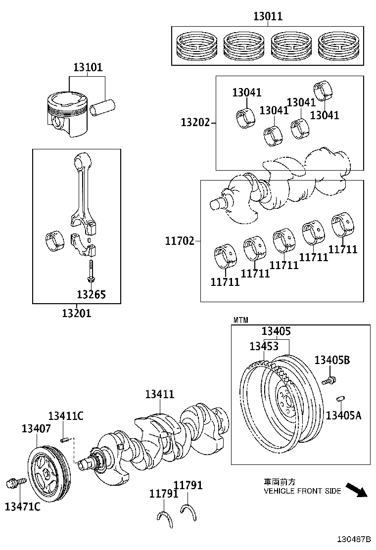 13101-21100 PISTON SUB-ASSY, W/PIN product image