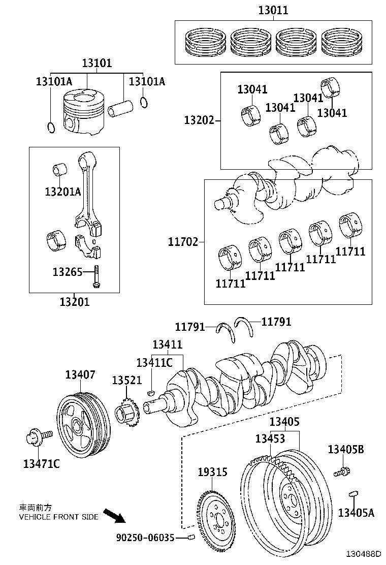 13101-21100 PISTON SUB-ASSY, W/PIN product image