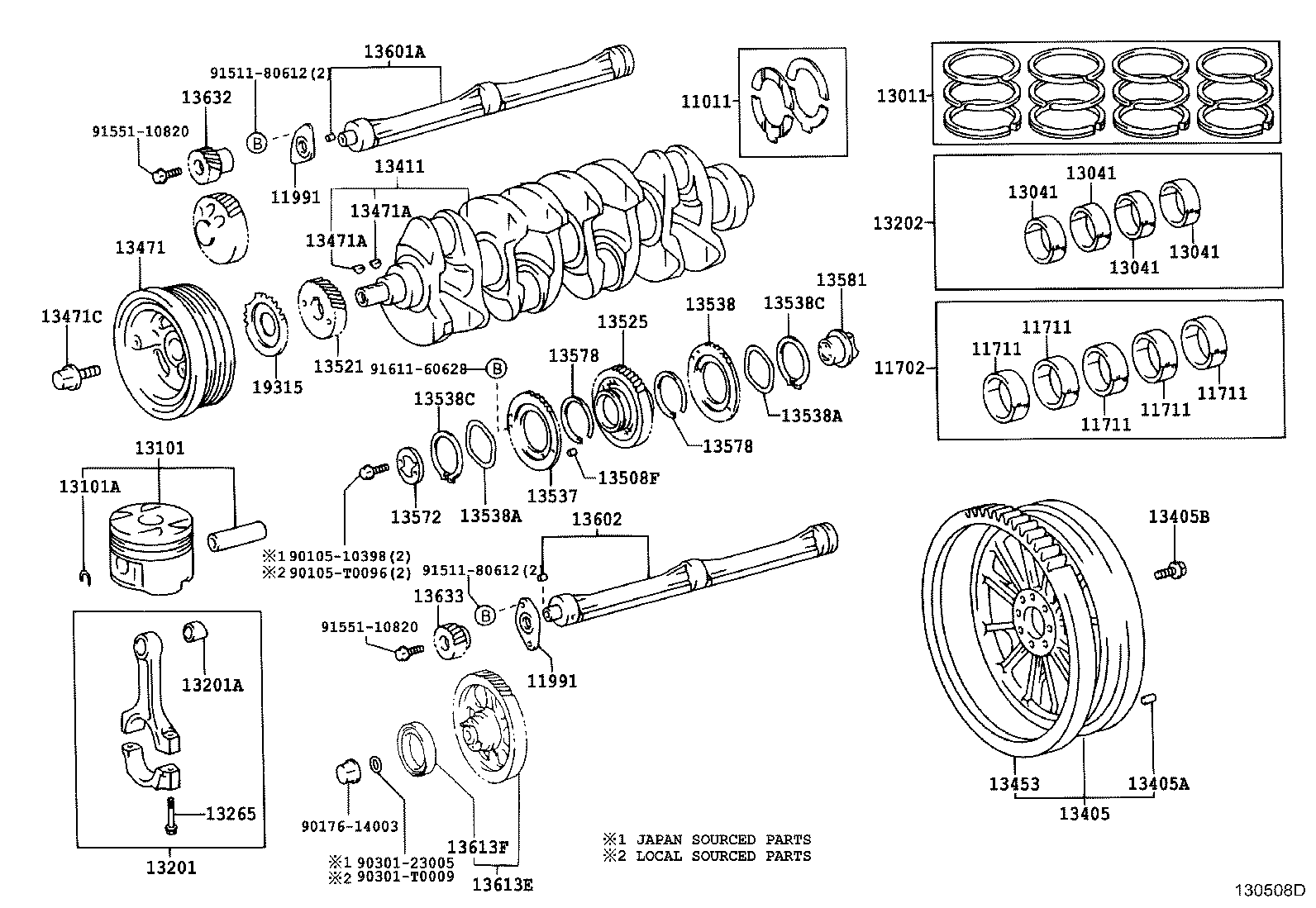 11011-0L010 WASHER SET, CRANKSHAFT THRUST product image