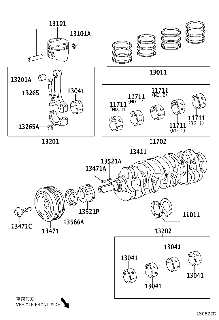 13103-88581 PISTON SUB-ASSY, W/PIN product image