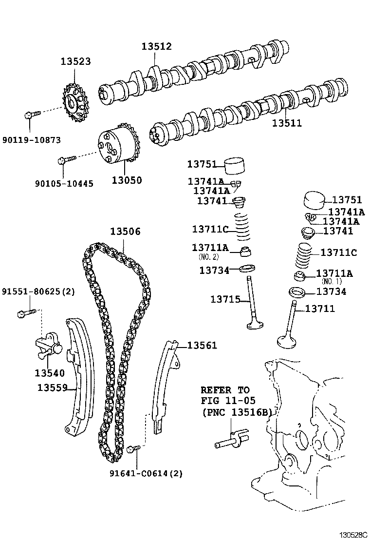 13501-0D030 CAMSHAFT product image
