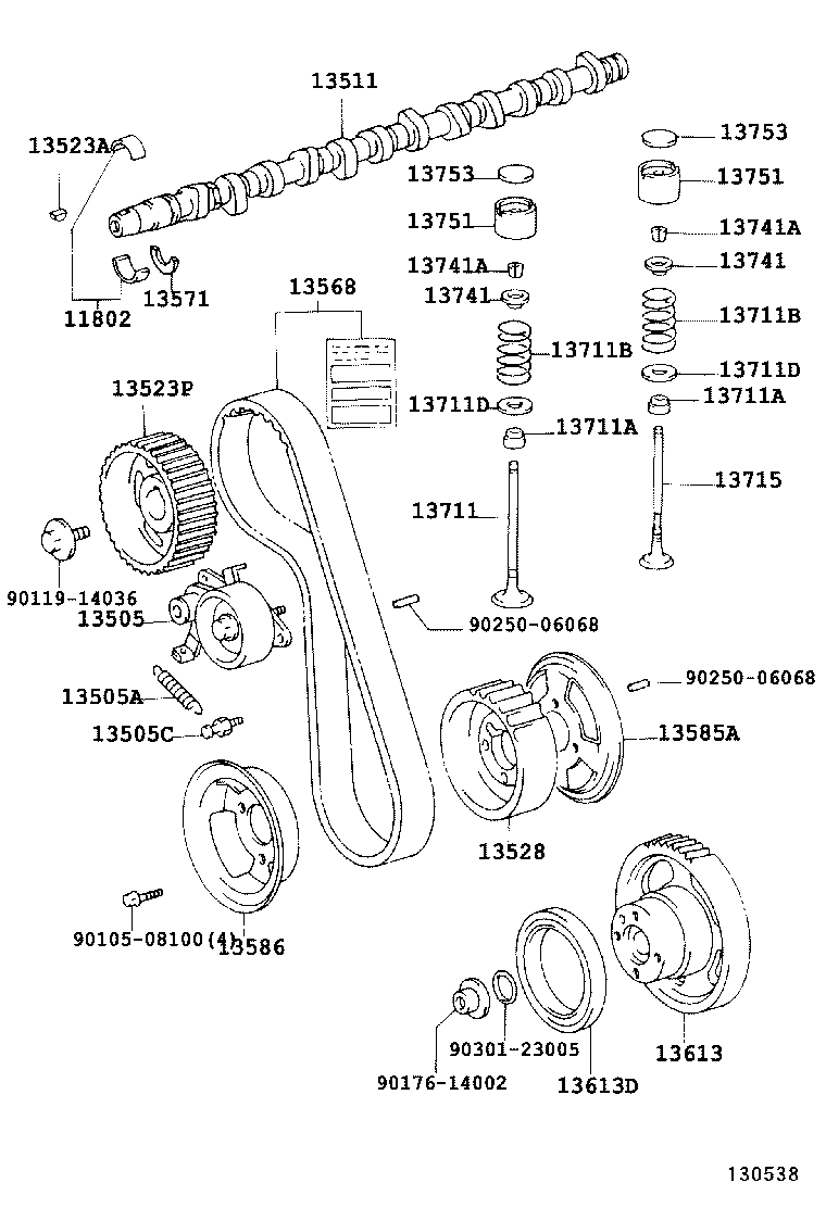 11802-58010 BEARING SET, CAMSHAFT product image