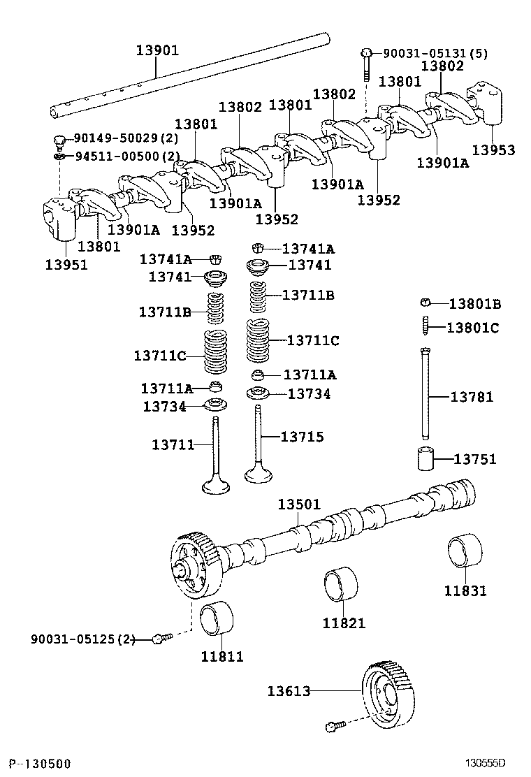 13501-78050 CAMSHAFT product image
