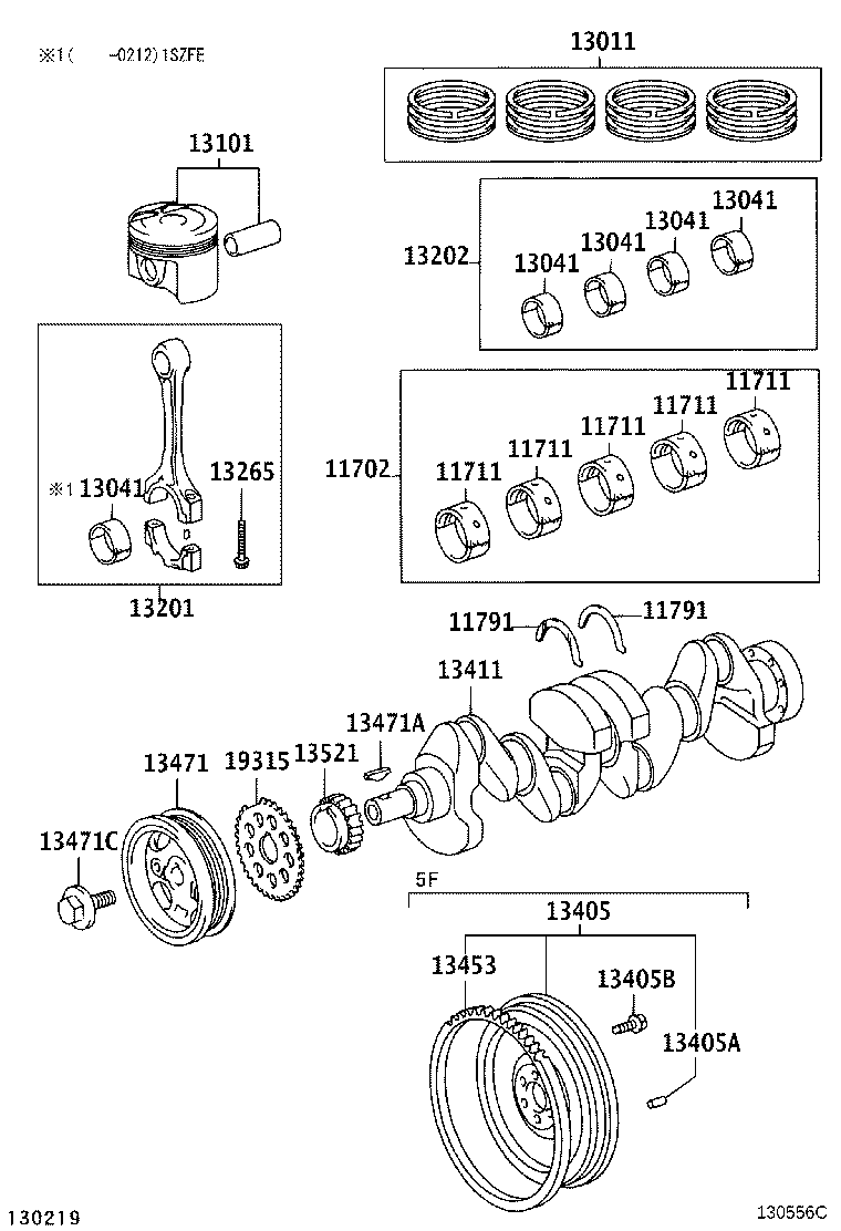 13204-23030 BEARING SET, CONNECTING ROD product image