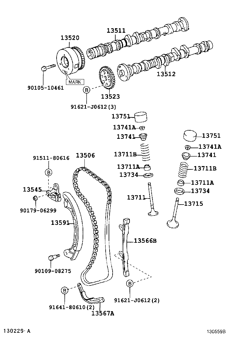 13801-23010 ARM SUB-ASSY, VALVE ROCKER, NO.1 product image