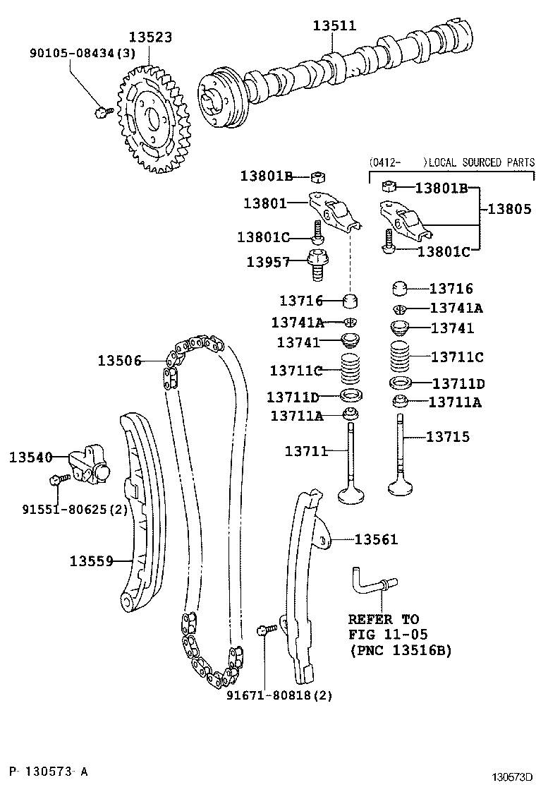 Toyota 13523-33020 GEAR OR SPROCKET, CAMSHAFT TIMING