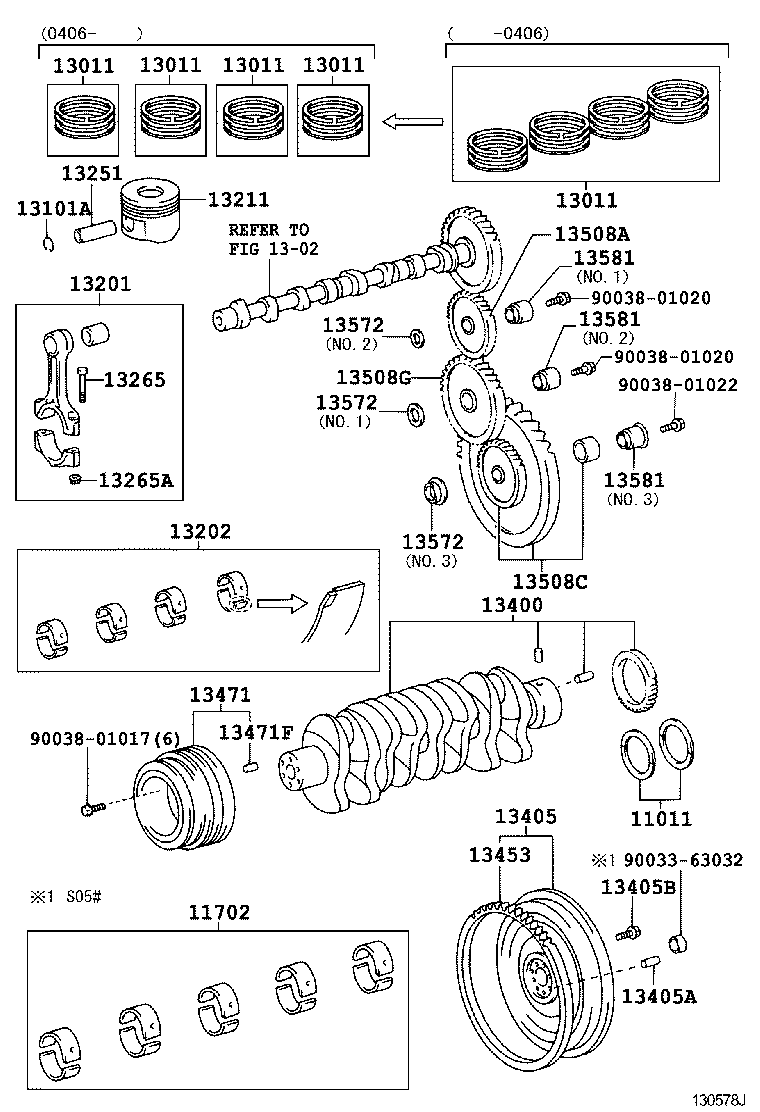 11708-78030 BEARING SET, CRANKSHAFT product image