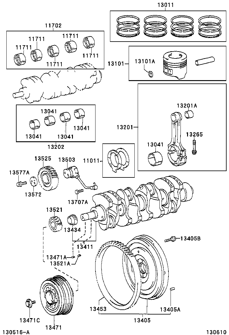 11708-78030 BEARING SET, CRANKSHAFT product image