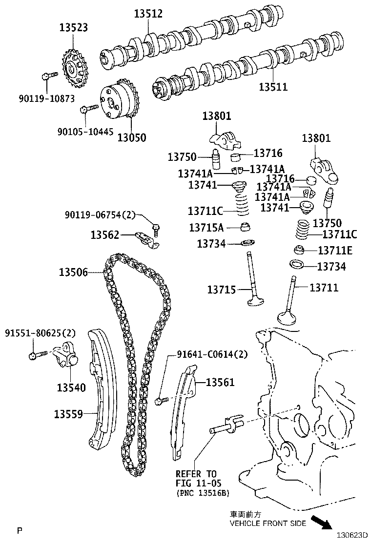 13502-21040 CAMSHAFT, NO.2 product image