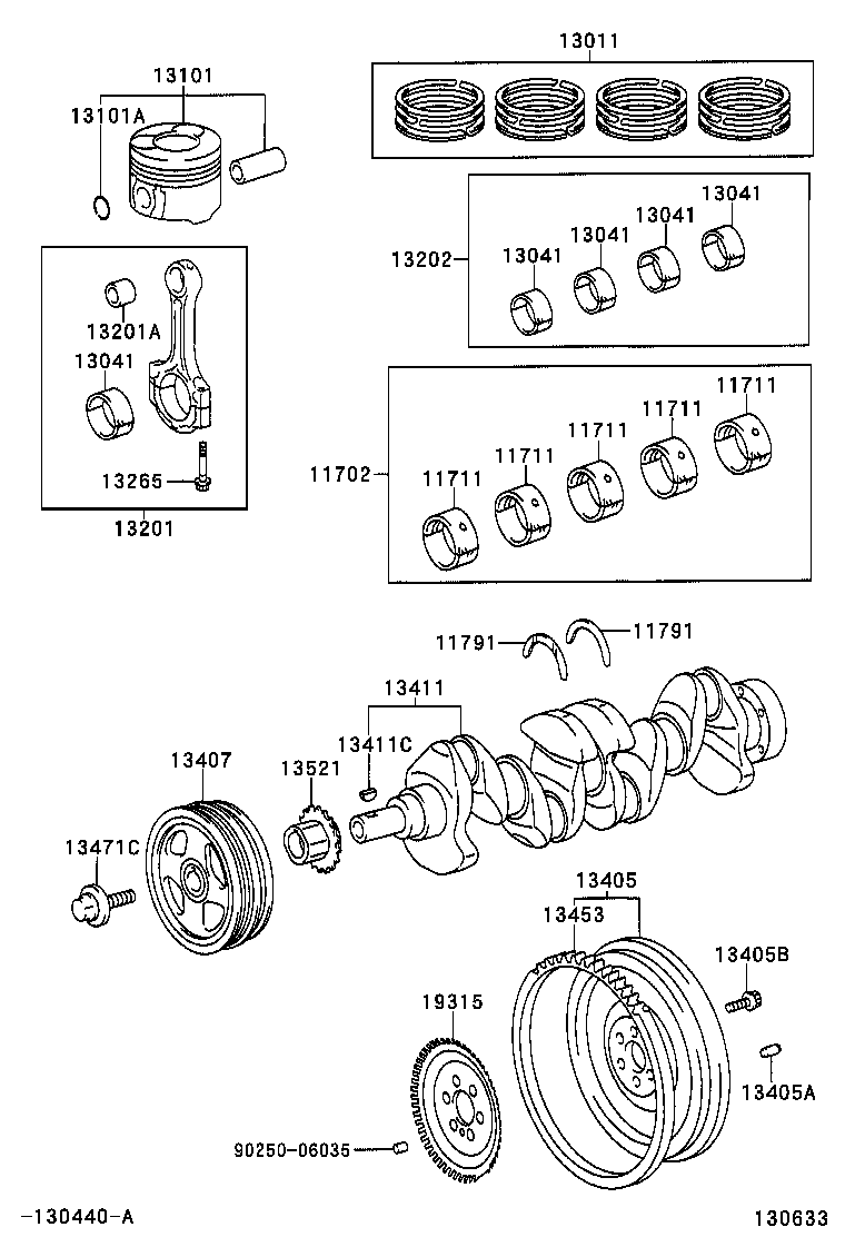 13101-21040 PISTON SUB-ASSY, W/PIN product image