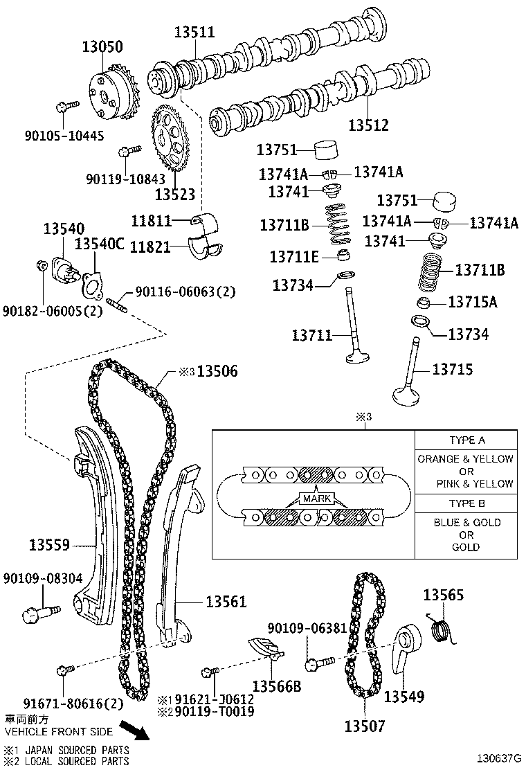 13506-0H021 CHAIN SUB-ASSY product image