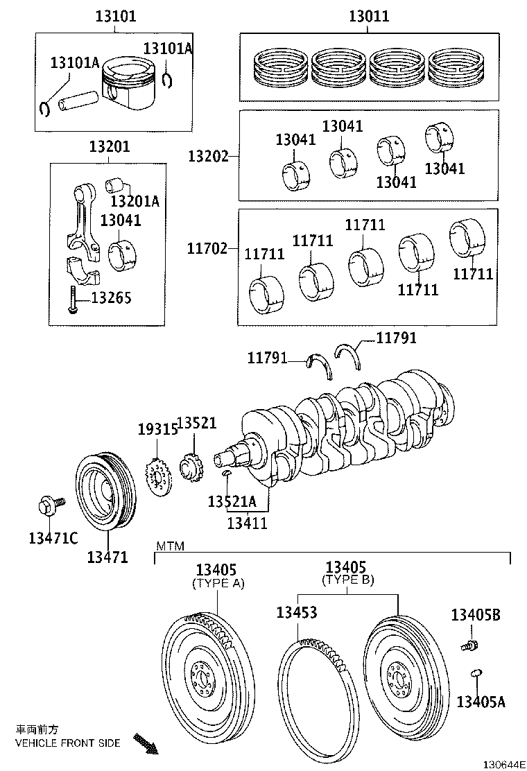 13101-22161 PISTON SUB-ASSY, W/PIN product image