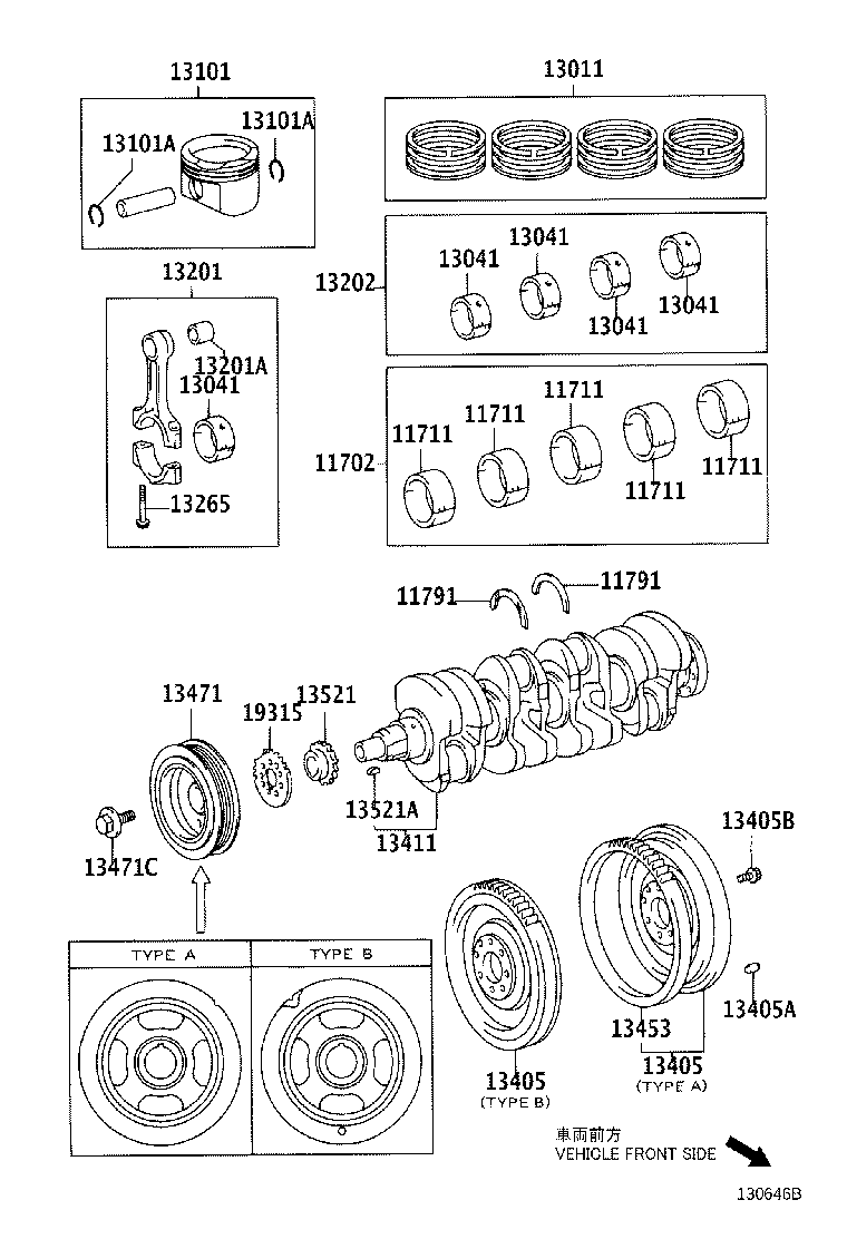 13101-0D062 PISTON SUB-ASSY, W/PIN product image