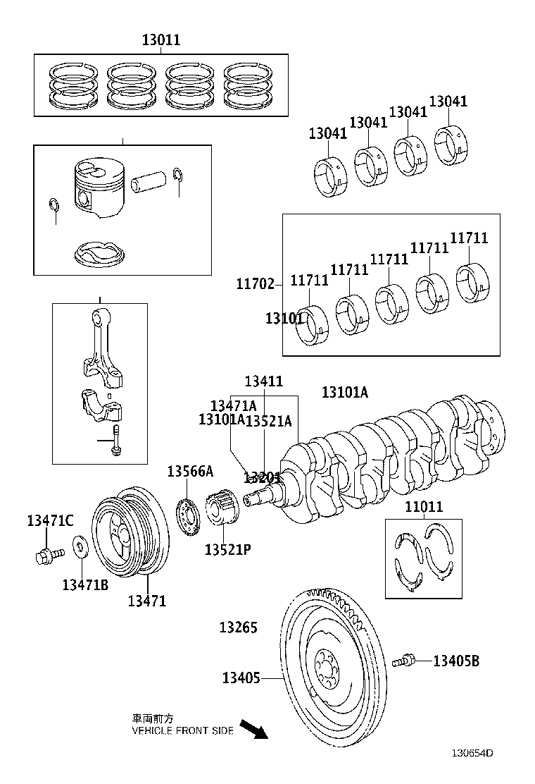 13101-0D062 PISTON SUB-ASSY, W/PIN product image