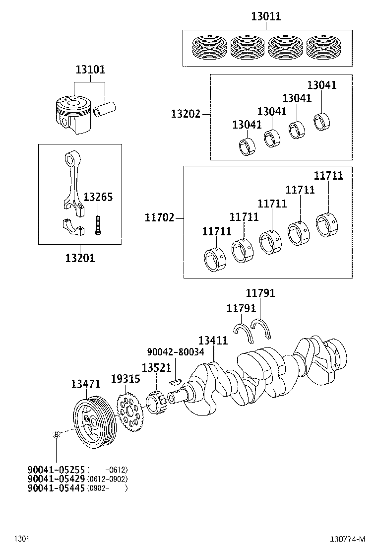 13205-B1010 BEARING SET, CONNECTING ROD product image