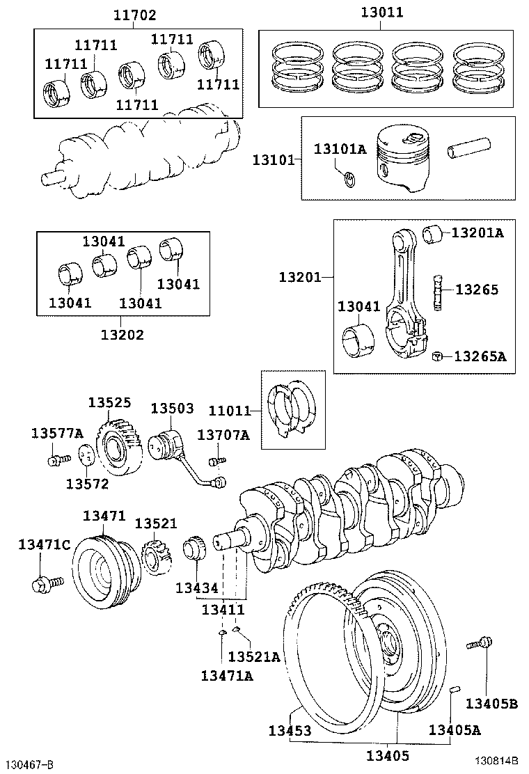 88451-36130 PULLEY, CRANKSHAFT, NO.2 product image