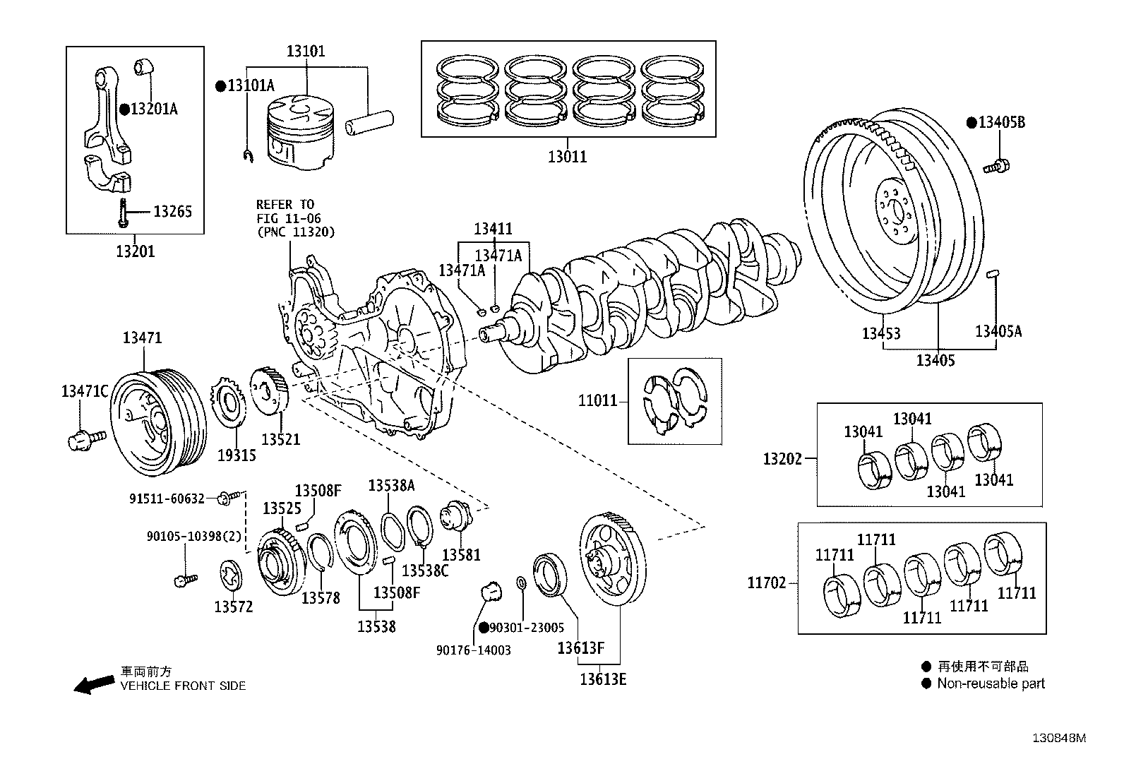 Toyota 13013-0L020 RING SET, PISTON