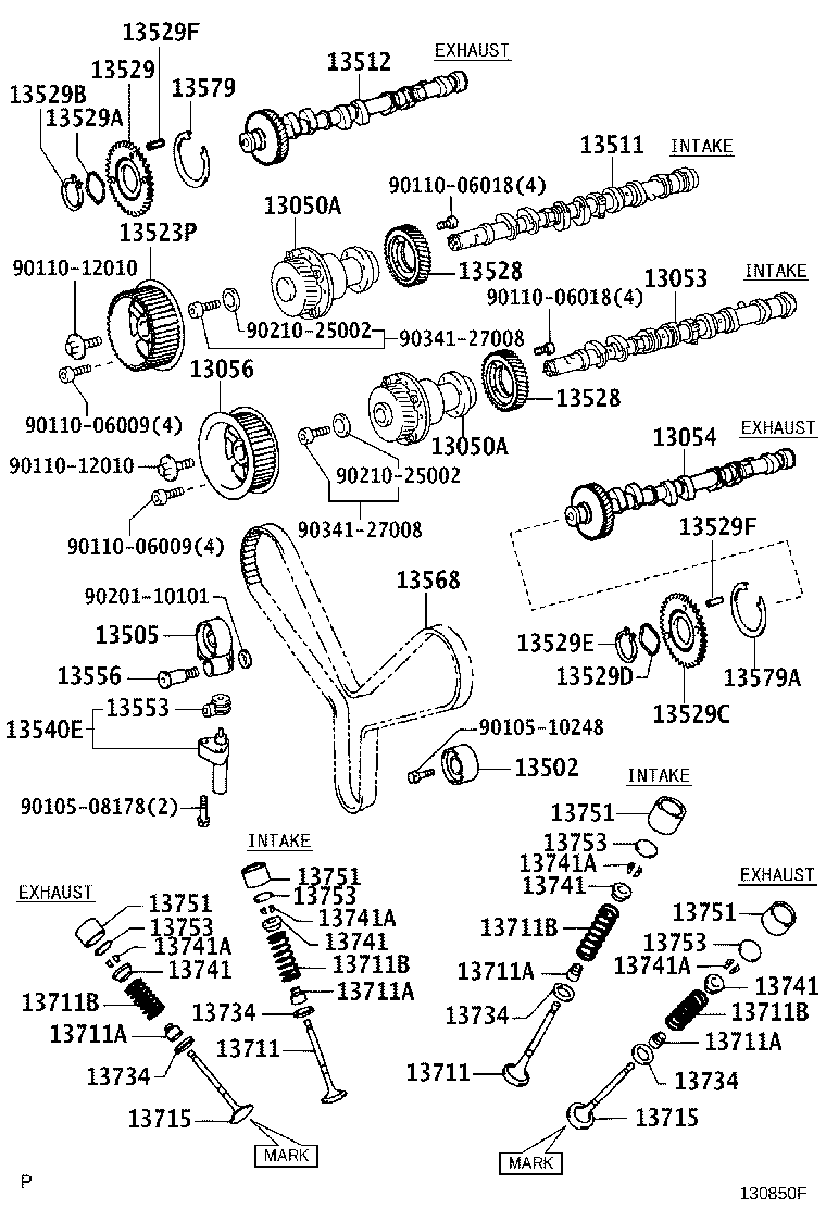 13523-50040 PULLEY, CAMSHAFT TIMING product image