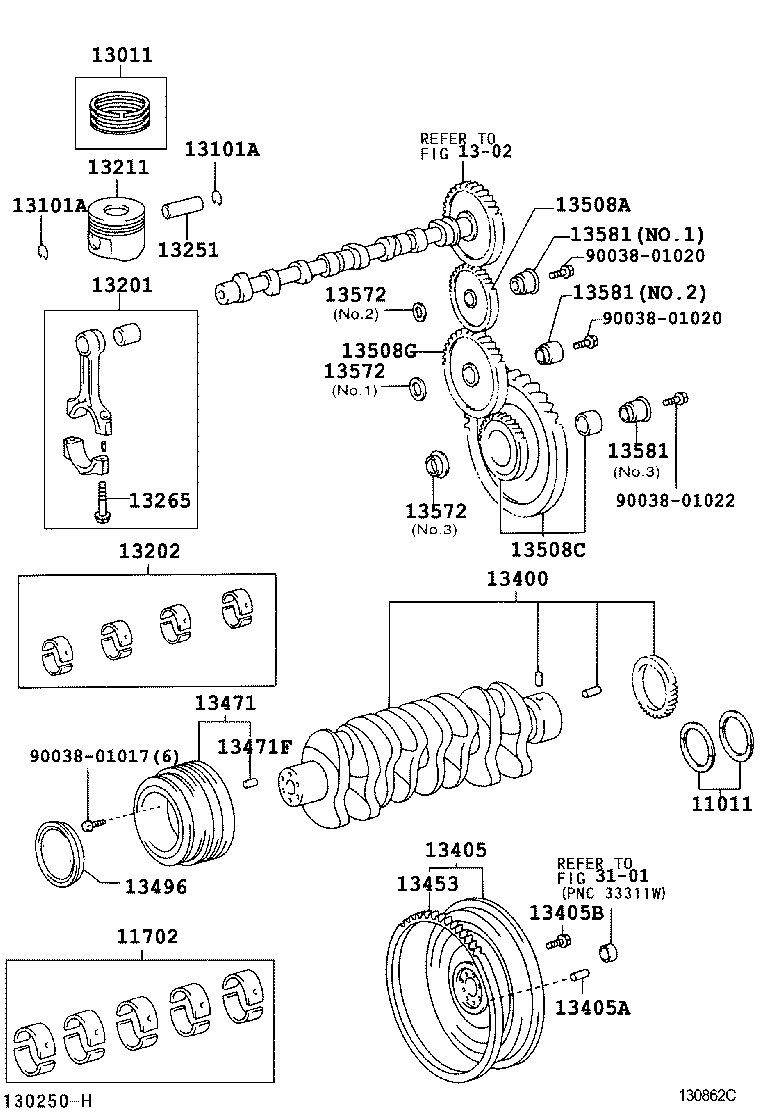 90031-09057 BOLT, FLYWHEEL SETTING product image